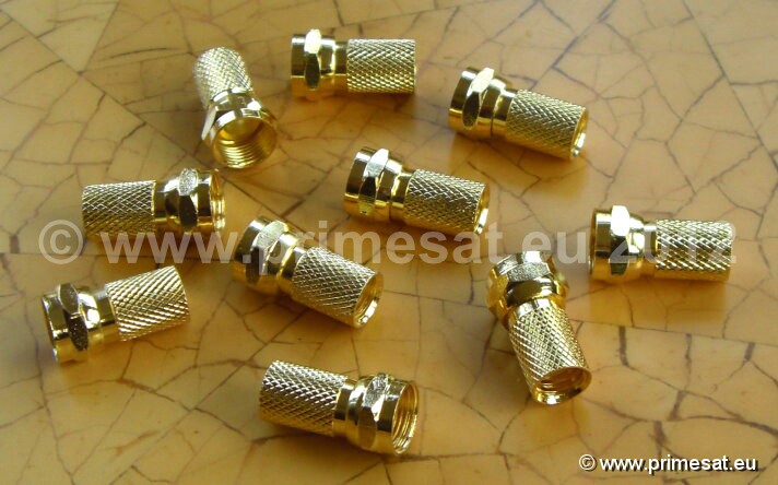 7mm gold F connectors